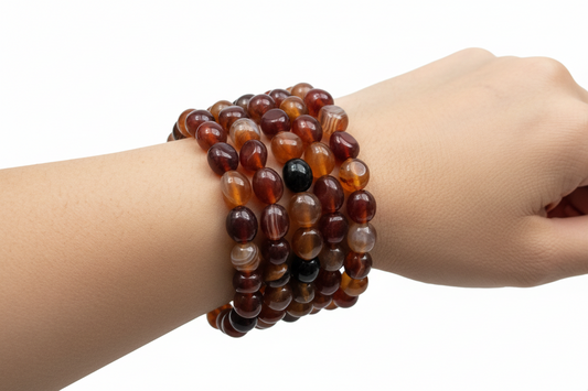 Carneool trommelsteen armband 10mm