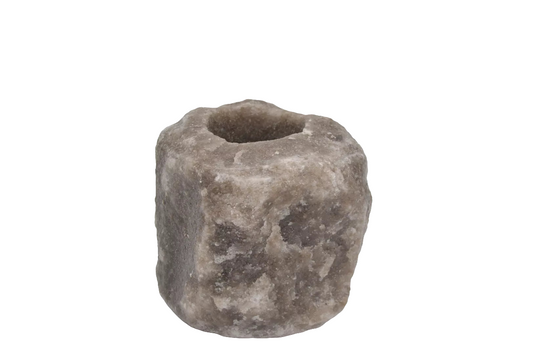 Himalayazout Waxinehouder grijs