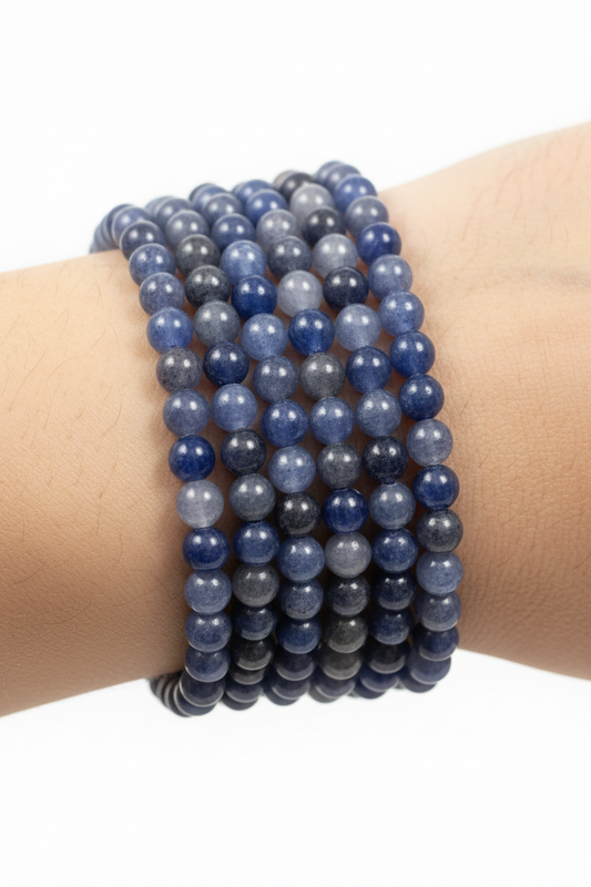 Blauwe aventurijn armband 4mm