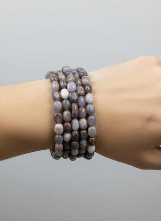 Agaat trommelsteen armband 8mm