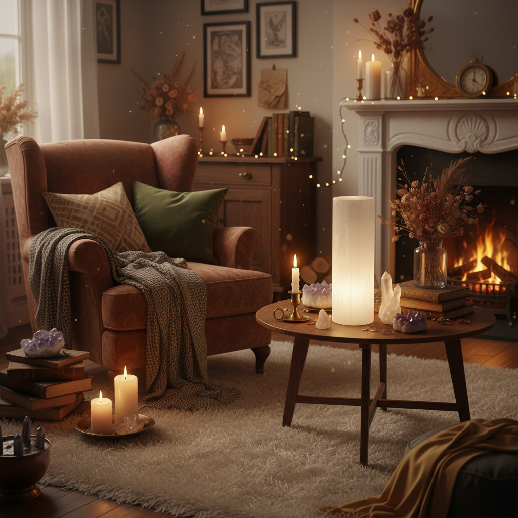 Seleniet Cilinder Lamp 35 cm