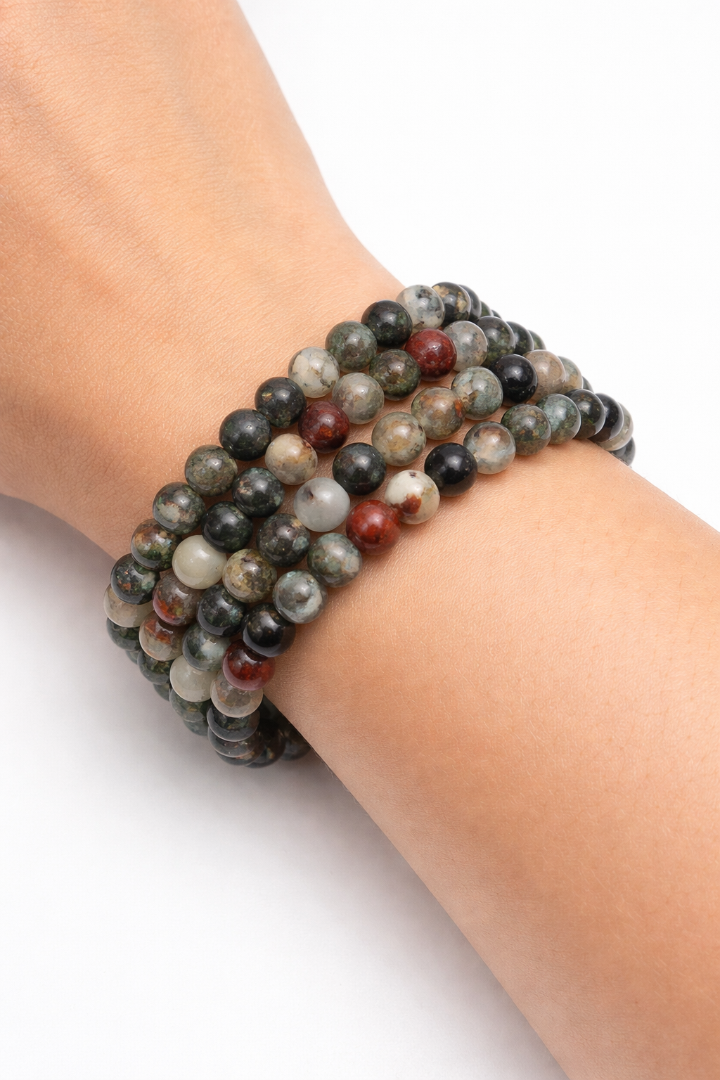 Afrikanisches Blutstein-Armband 4mm