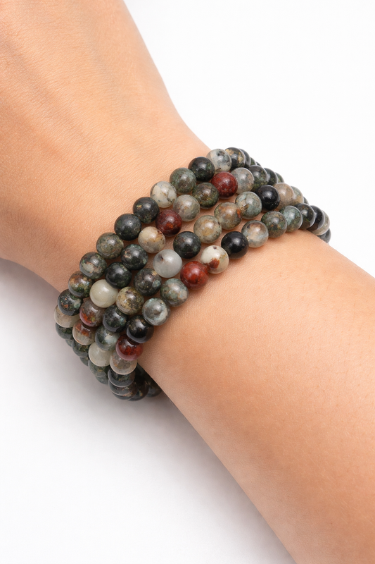 Afrikaanse bloedsteen armband 4mm
