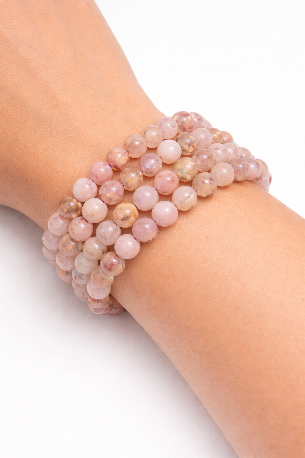 Bloemagaat armband 6mm