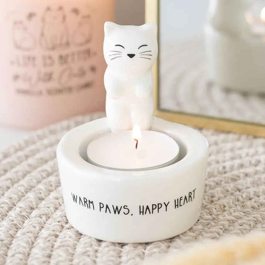 Waxinelichthouder Warm Paws. Happy heart.