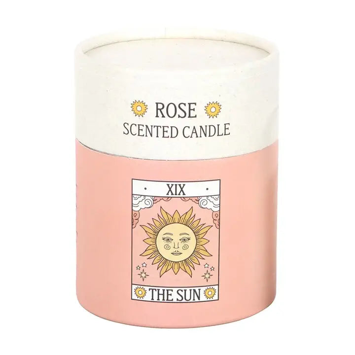 Tarot The Sun Geurkaars Roos
