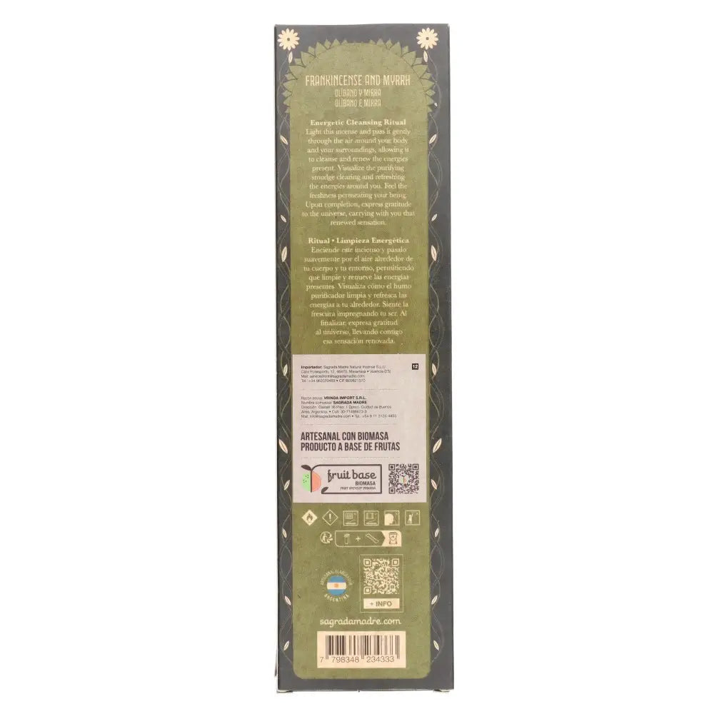 Sagrada Madre Ritual Energetic Cleanse, Francincense en Mirre