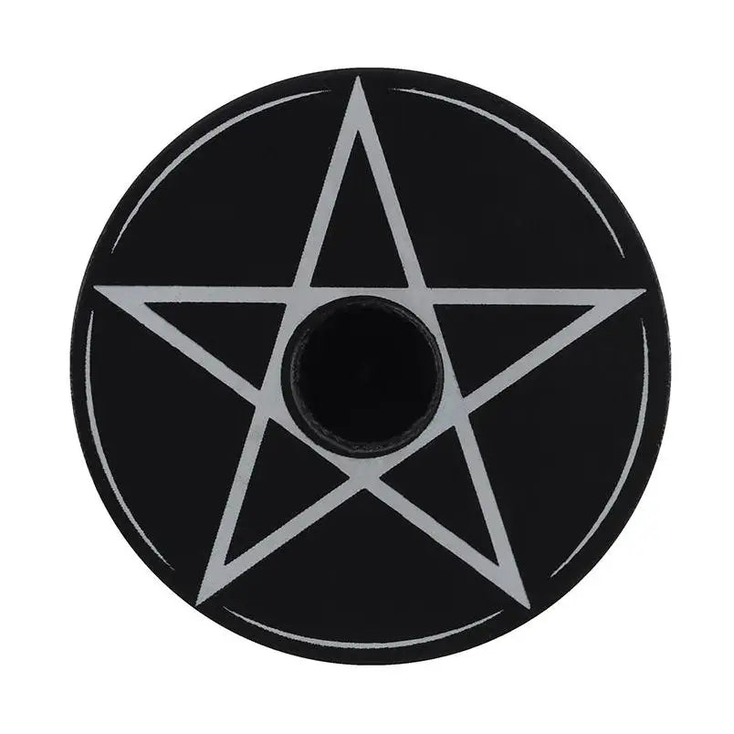 Spell Candle Houder Pentagram Zwart