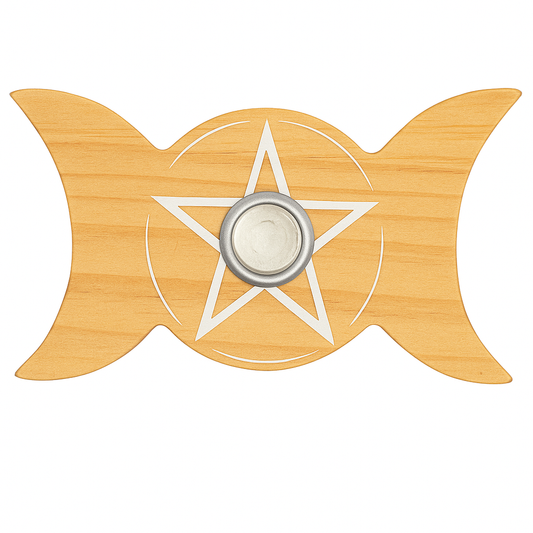 Spell Candle Houder Triple Moon Naturel
