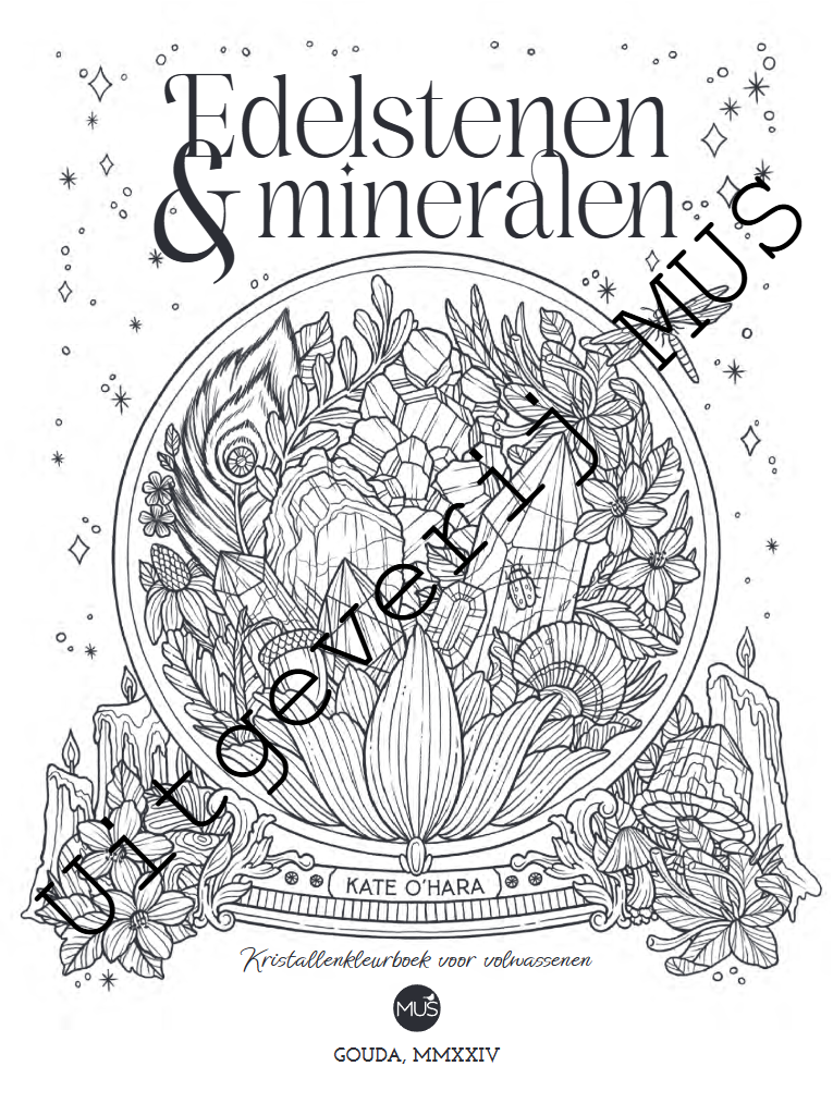 Edelstenen & mineralen, Kristallenkleurboek voor volwassenen, Kate O'Hara