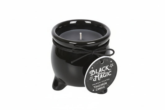 Heksenketel Geurkaars Zwart - Bescherming (Zwarte Opium en Mirre)