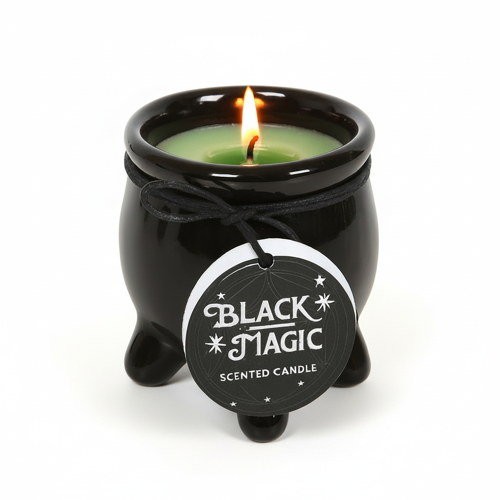 Heksenketel Geurkaars Groen Geluk (Jeneverbes en Eucalyptus)