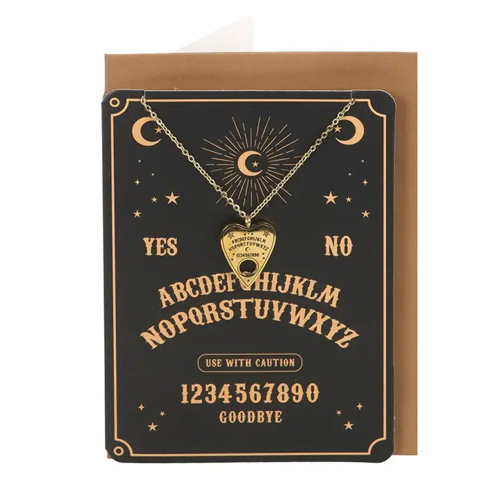 Talking Board Planchette Halsketting op Wenskaart