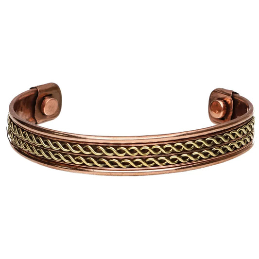 Koperen Armband Dubbele Ketting