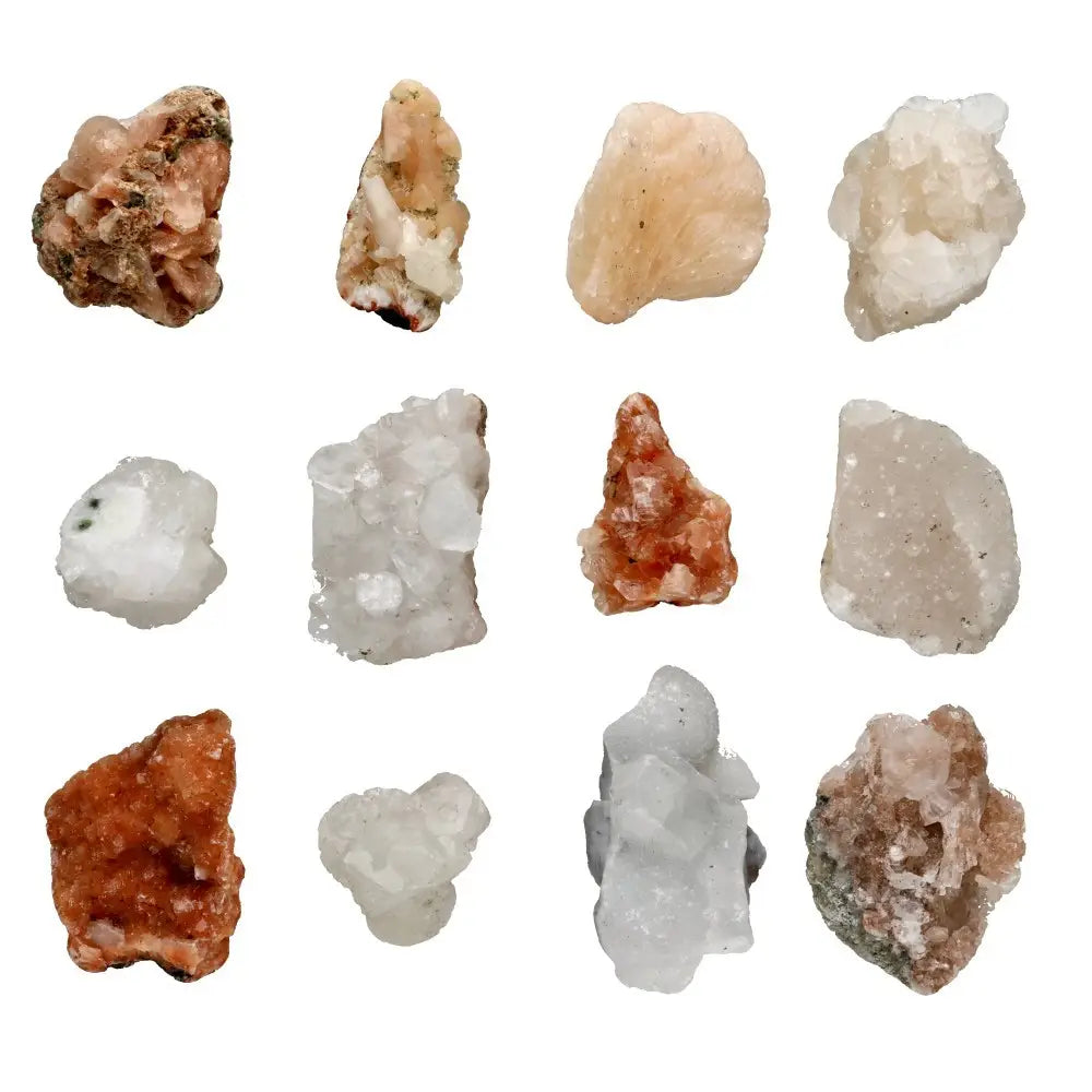Mineralen Mix, 12 Ruwe Mineralen in Opbergdoos