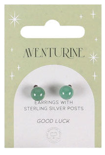 Groene Aventurijn Sterling zilver oorknopjes