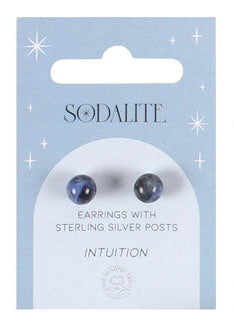 Sodaliet Sterling zilver oorknopjes