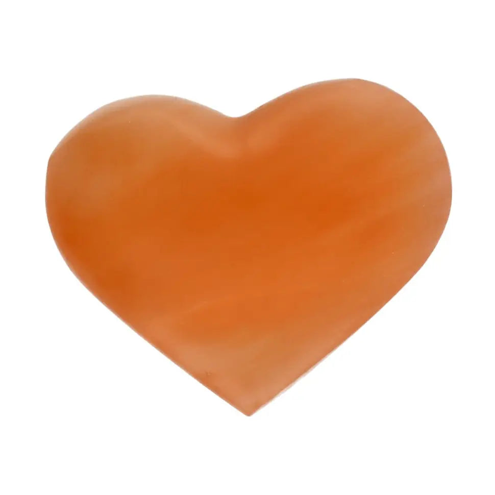 Oranje Seleniet Hart (5,5 cm – 6,5 cm)