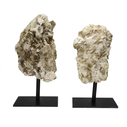 Ruwe gouden Mica op standaard