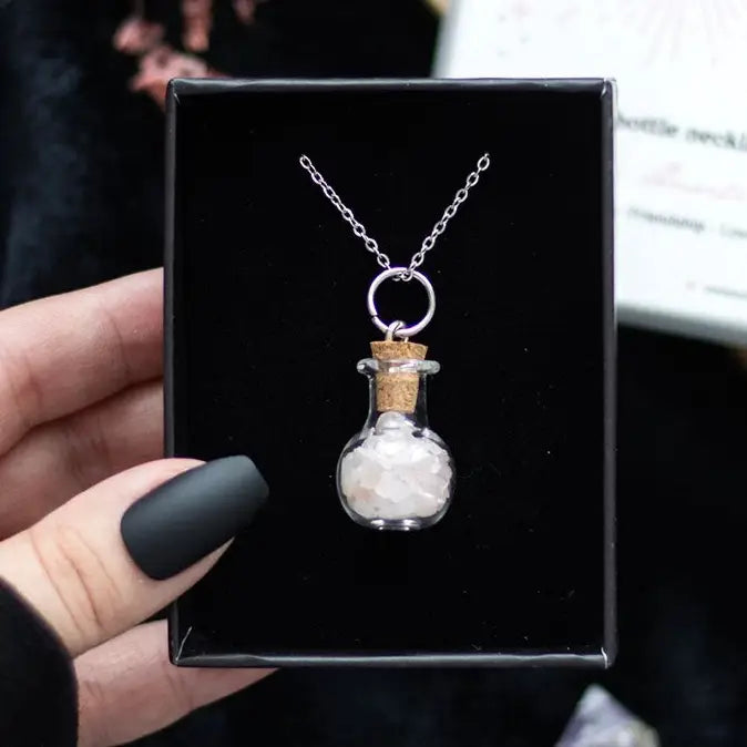 Potion Bottle Ketting Rozenkwarts