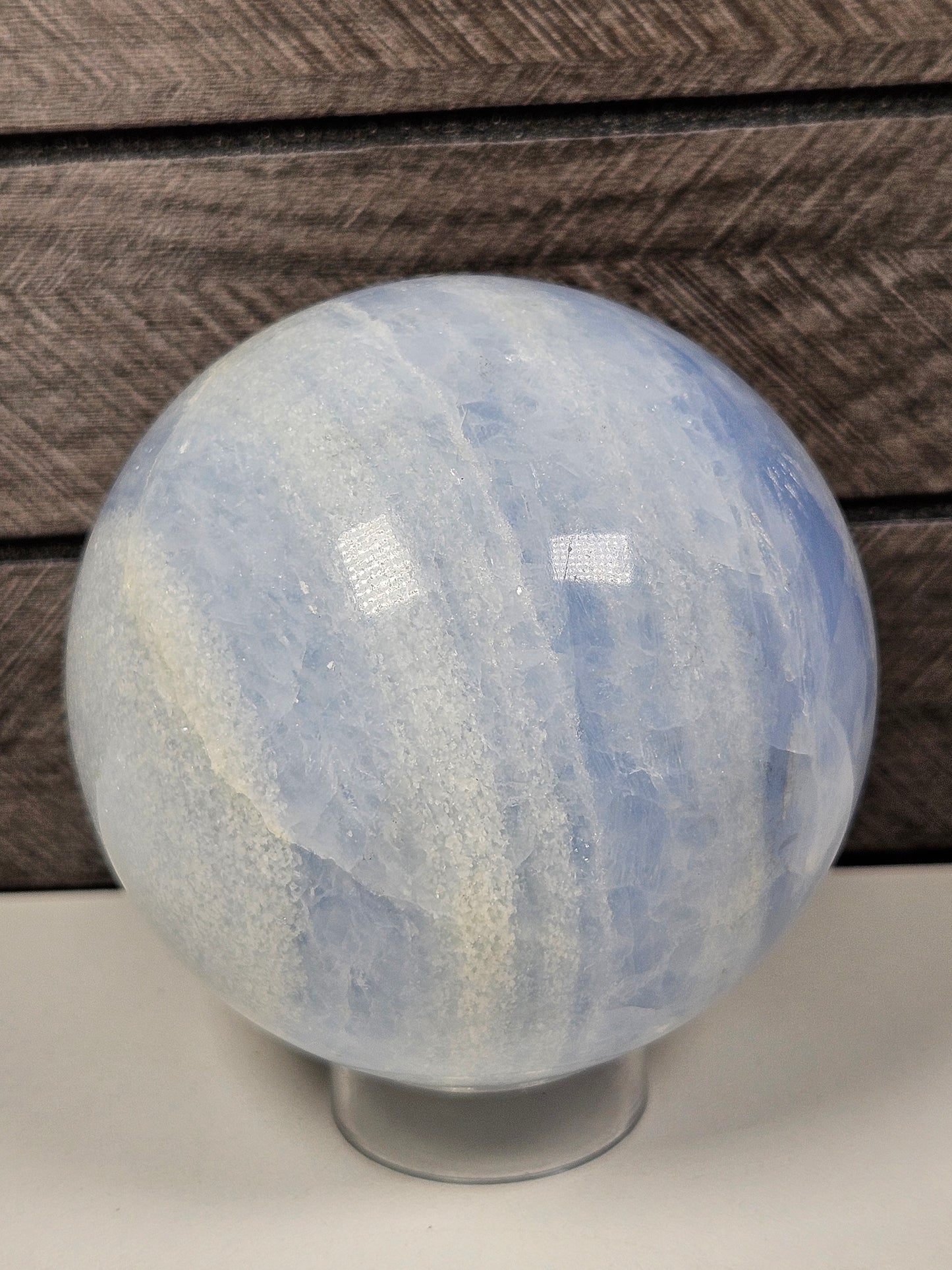 Blauwe calciet bol 610 gram