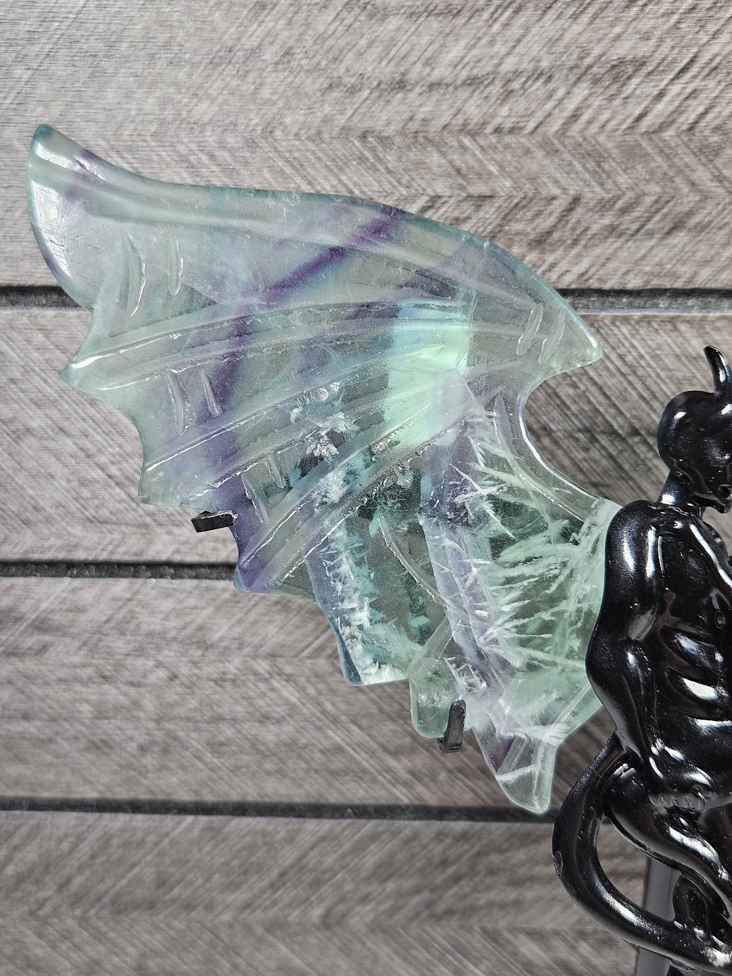 Fluoriet duivel/engel koppel D73