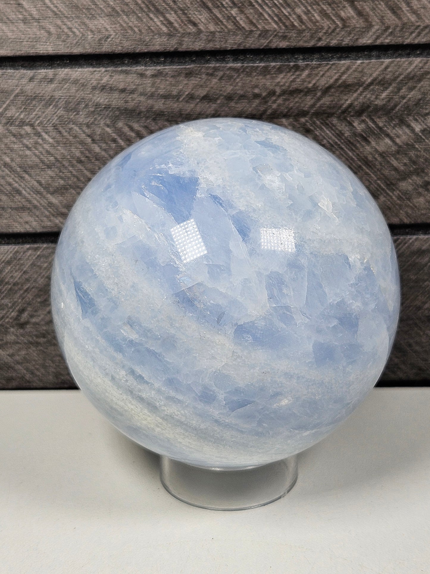 Blauwe calciet bol 610 gram