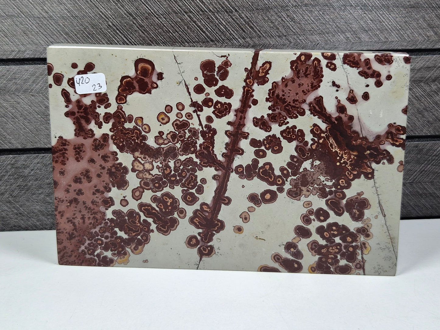 Vlekken Jaspis slab 420 gram