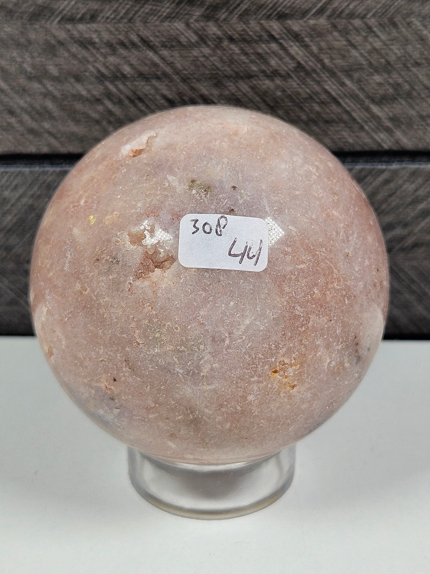 Roze amethist bol 308 gram