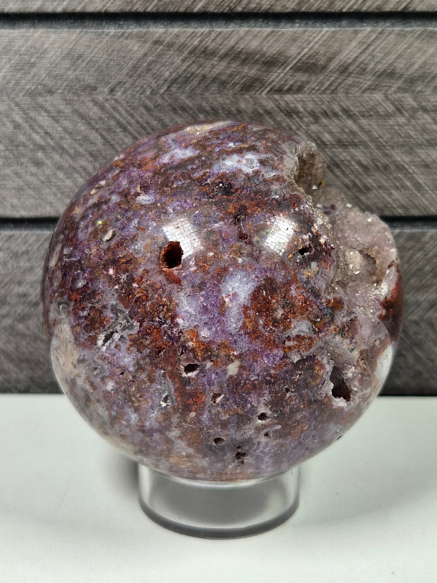 Fluoriet/Chalcedoon mix Bol 420 gram