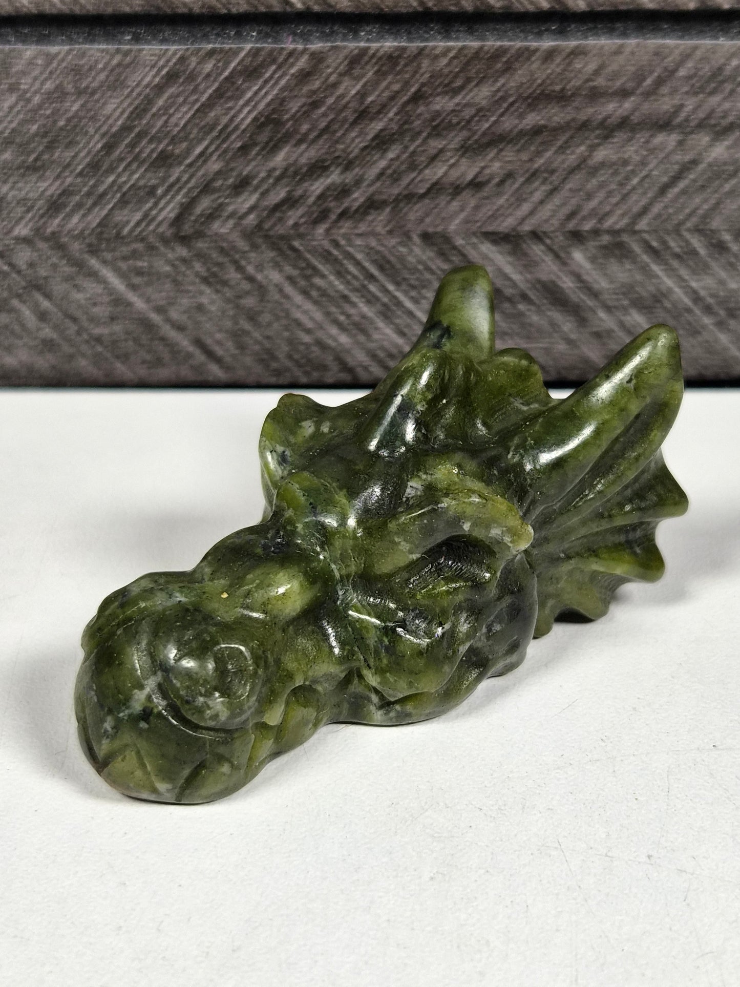 Groene Jade Drakenkop