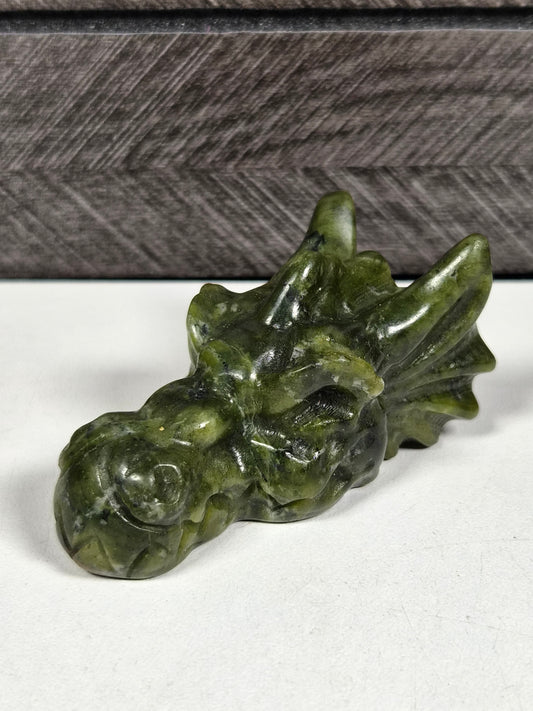 Groene Jade Drakenkop