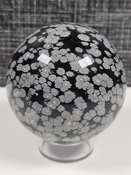 Sneeuwvlok obsidiaan bol 310 gram