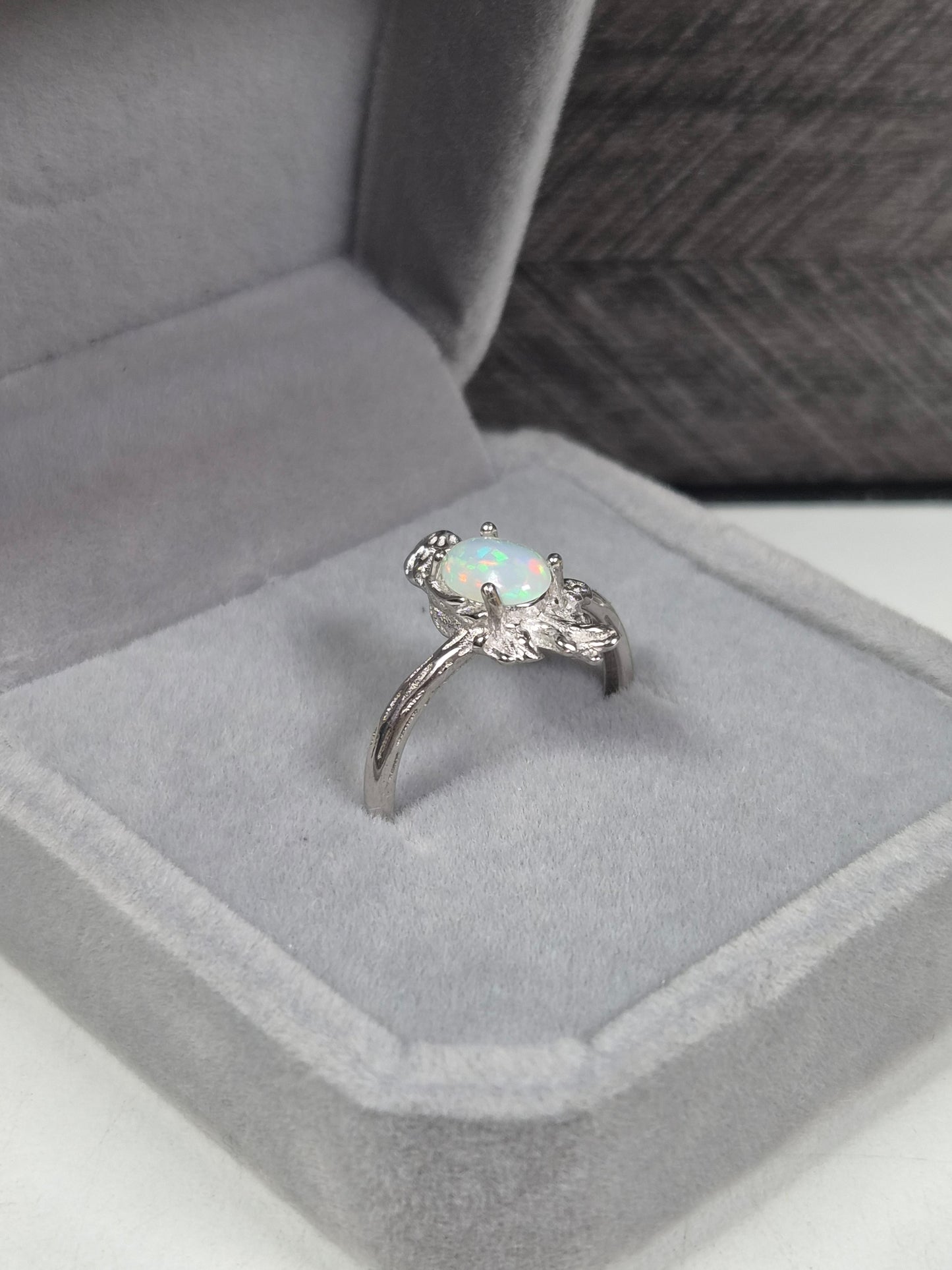 Opaal s925 (zilver) verstelbare ring nr2