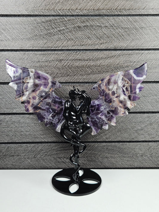 Dream amethist duivel/engel koppel D75