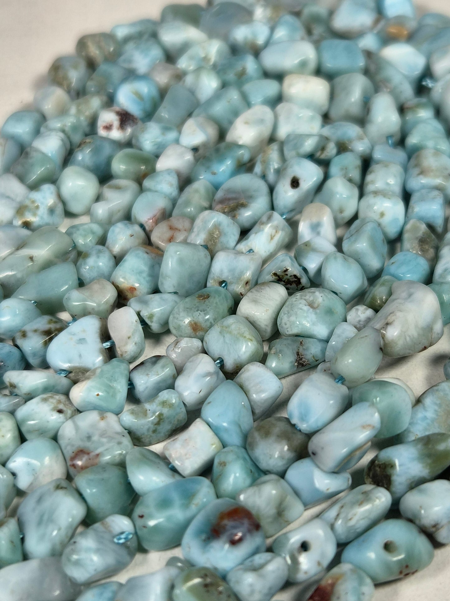 Larimar Trommelsteen Kralenstreng 5mm