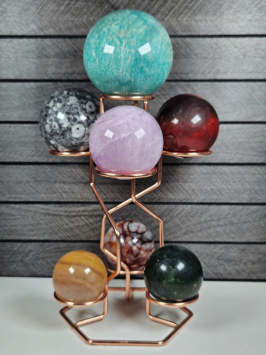 7 bollenhouder rosegoud