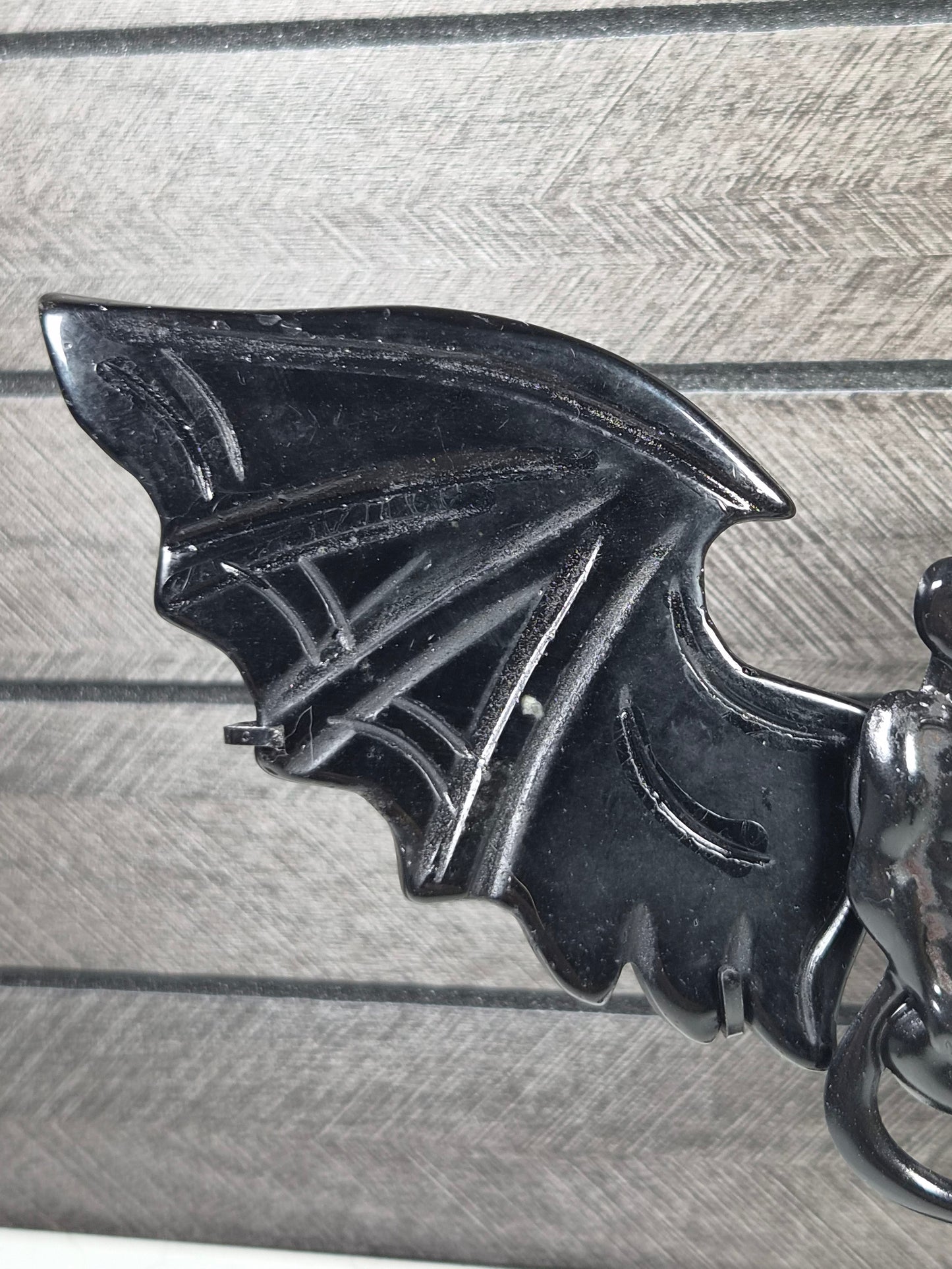Obsidiaan Duivel Bergkristal Engel Koppel nr7
