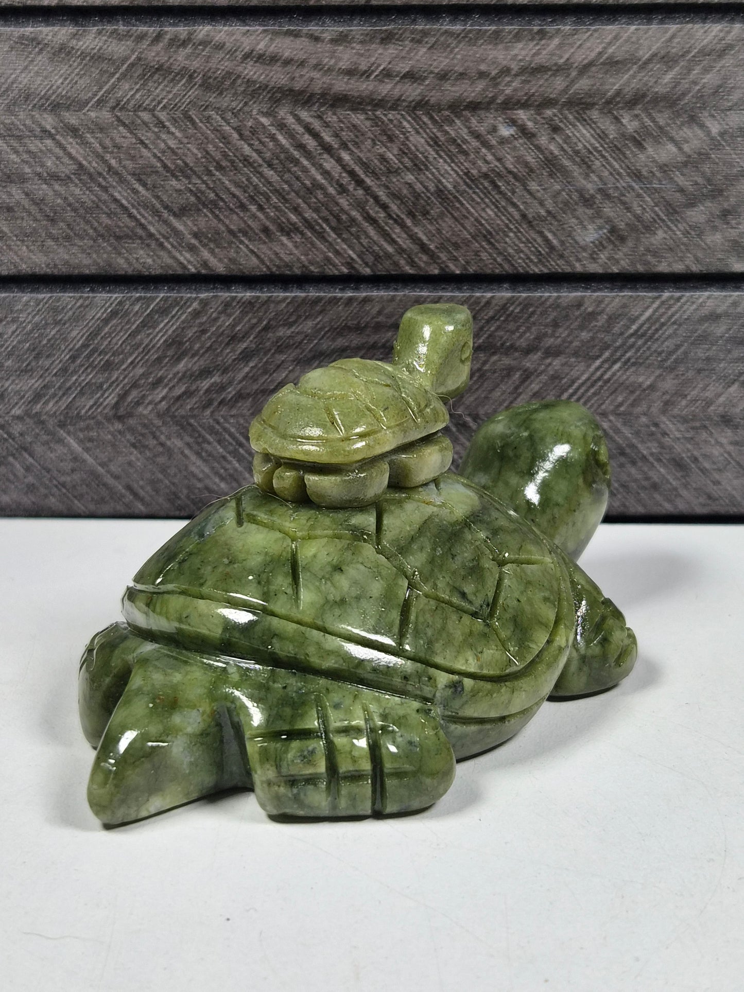 Groene Jade Schildpad Ouder en Kind 300 gram nr2