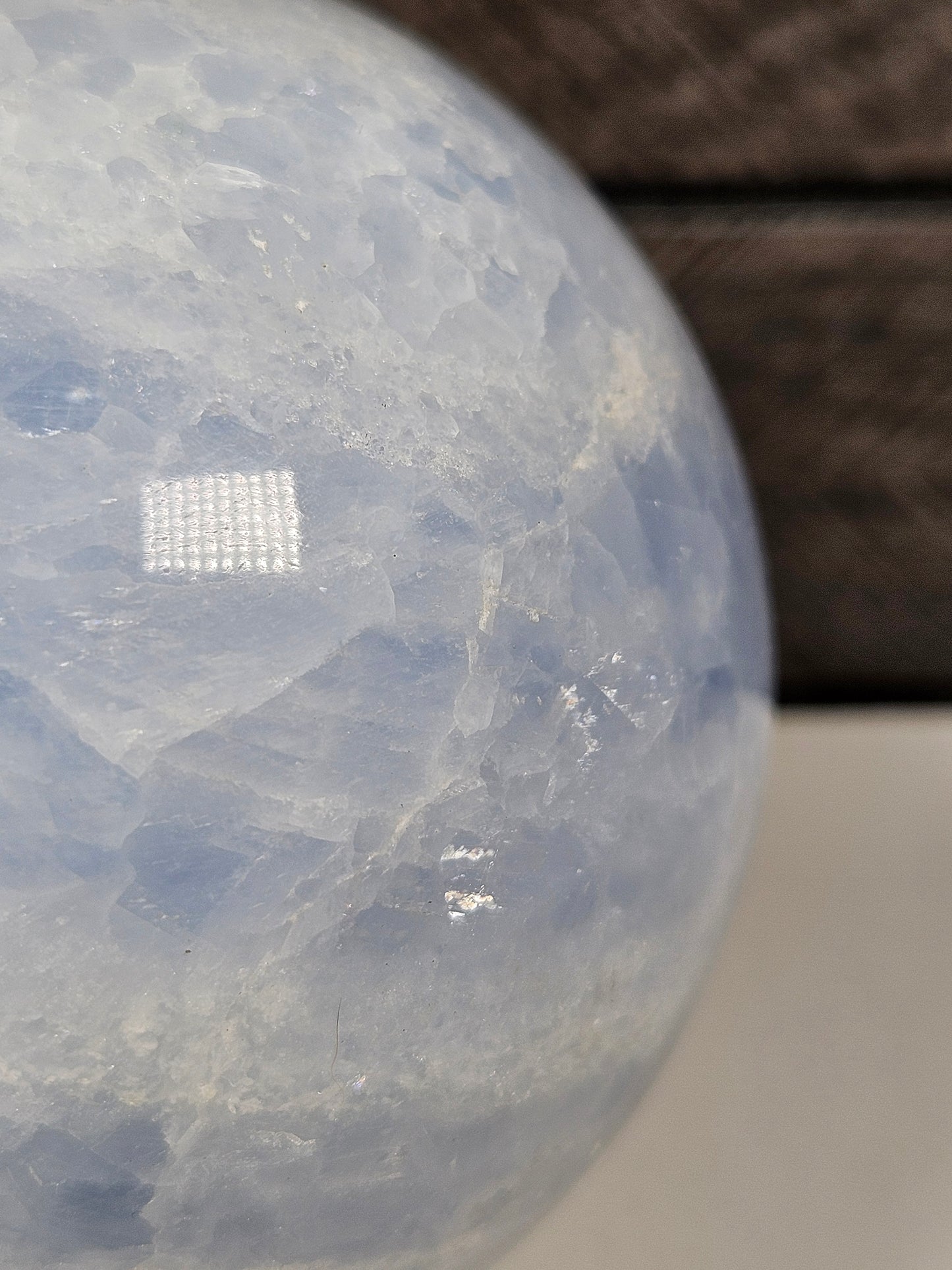 Blauwe calciet bol 610 gram