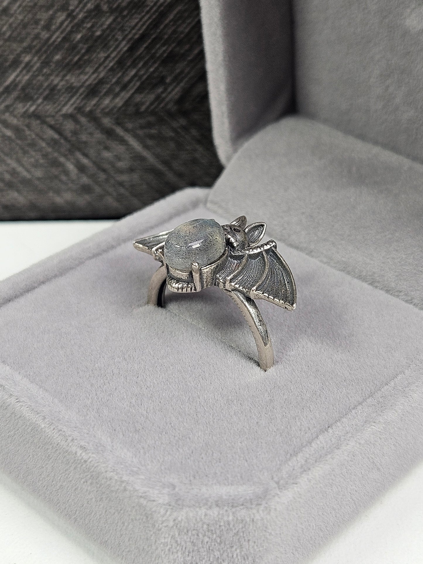 Labradoriet s925 (zilver) verstelbare ring nr6