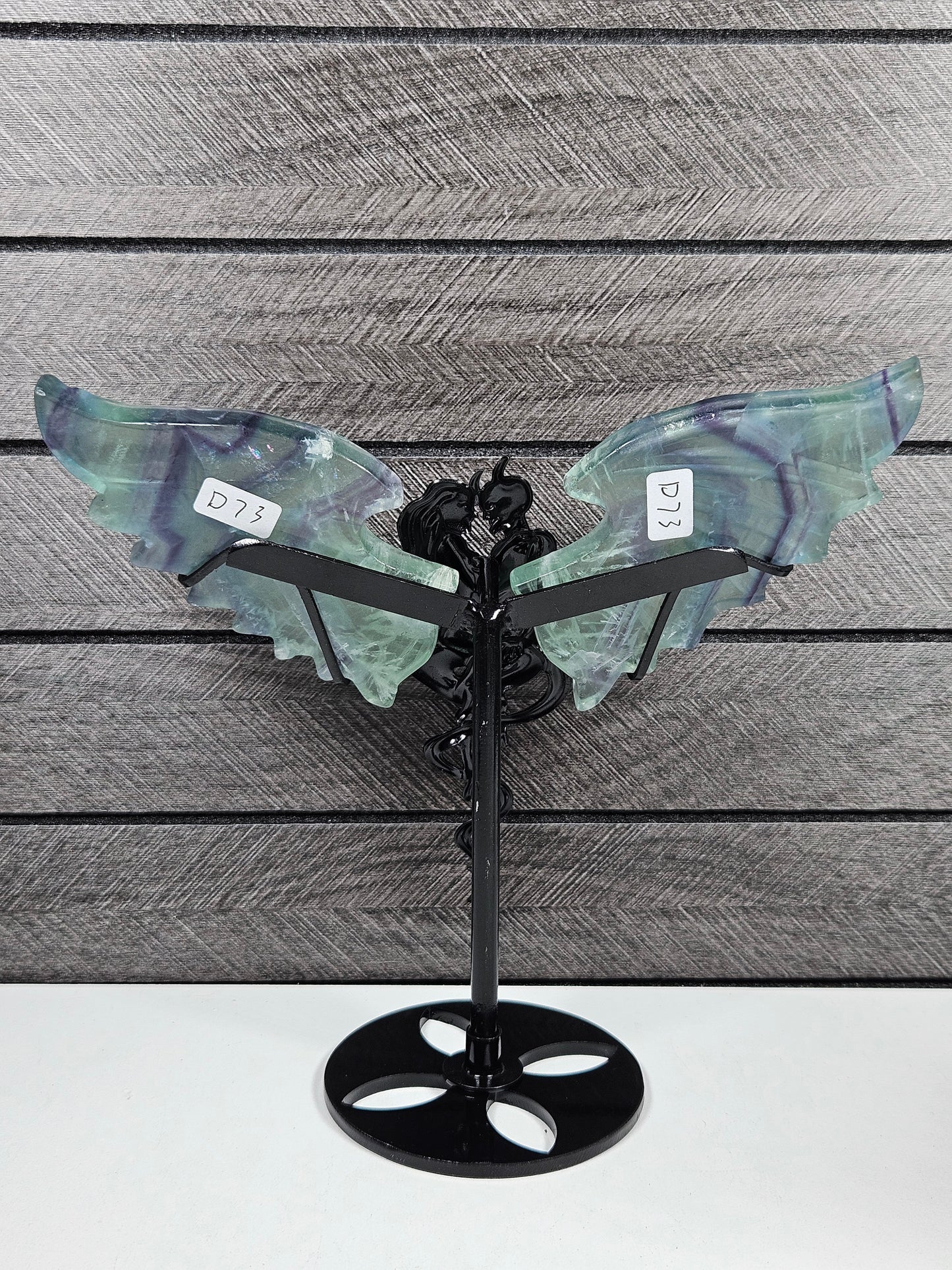 Fluoriet duivel/engel koppel D73