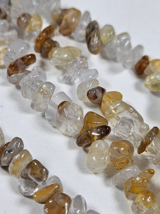 Golden healer kralenstreng chips (extra lang) 8mm