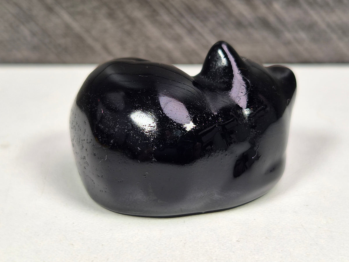 Obsidiaan Slapend Katje 40 gram