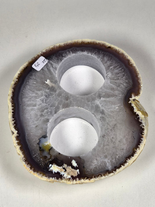 Agaat Dubbele Waxinelichthouder 622 gram