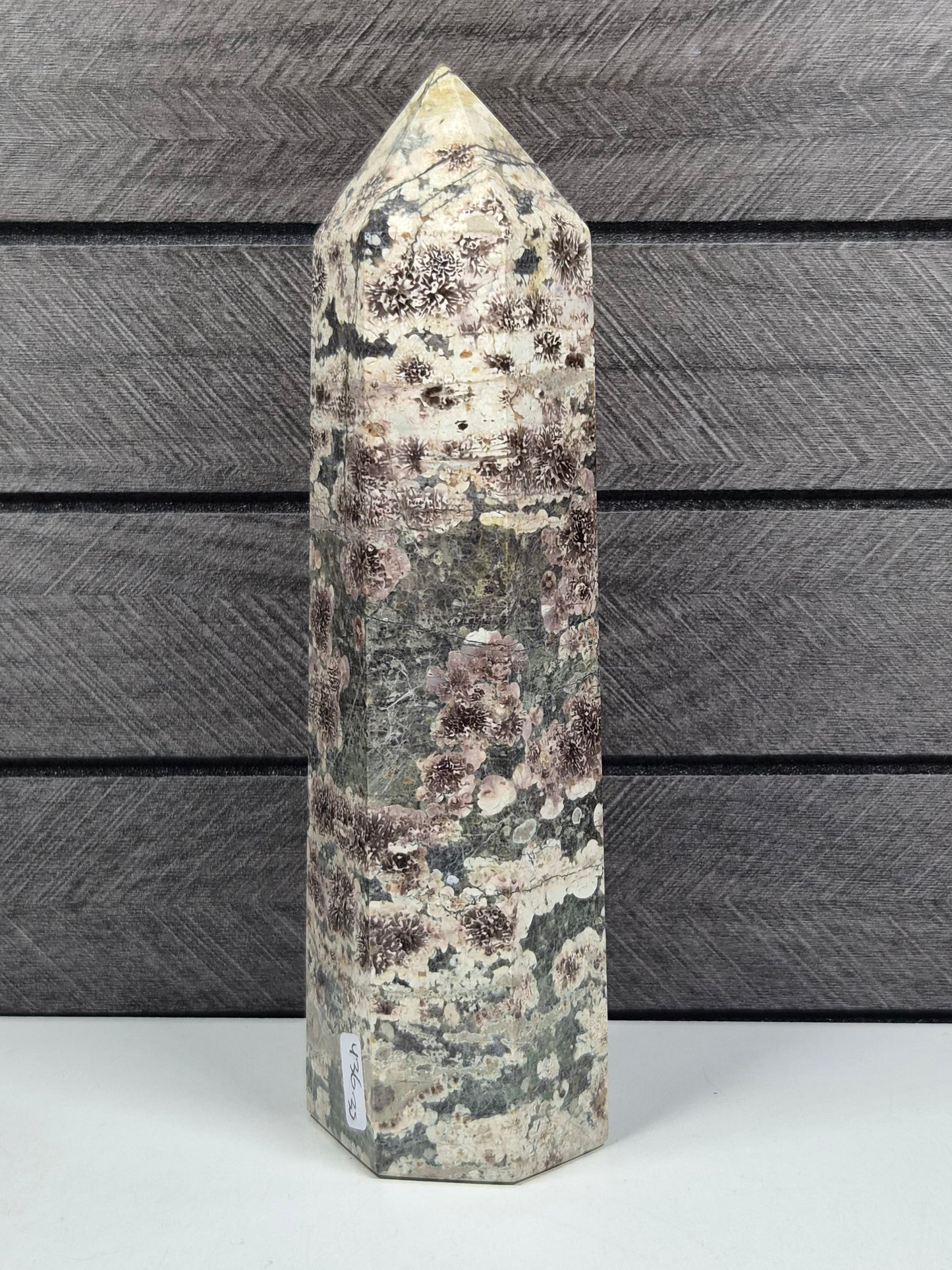 Groene Bloem Jaspis Toren 436 gram