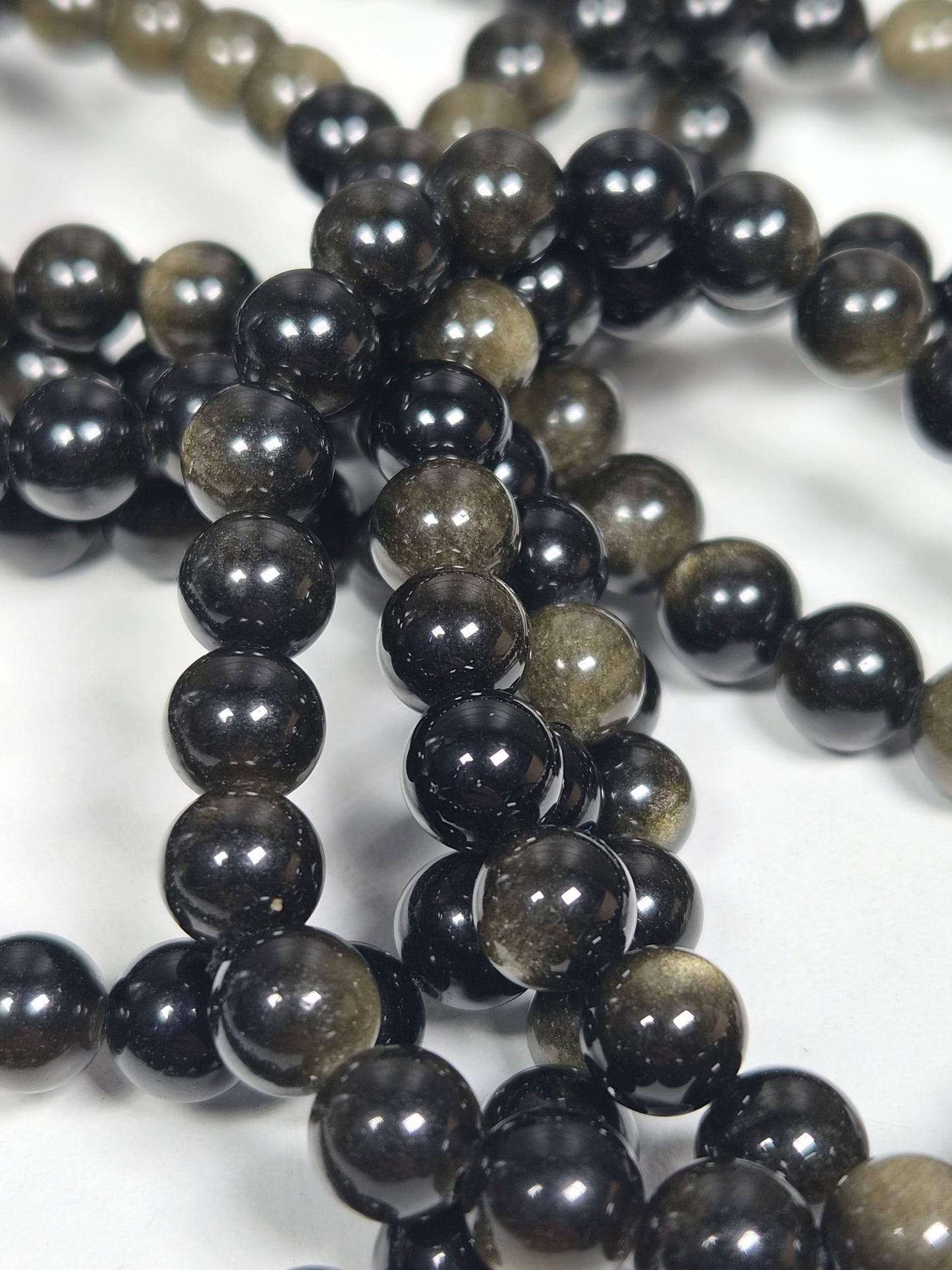 Goud Obsidiaan armband 8mm