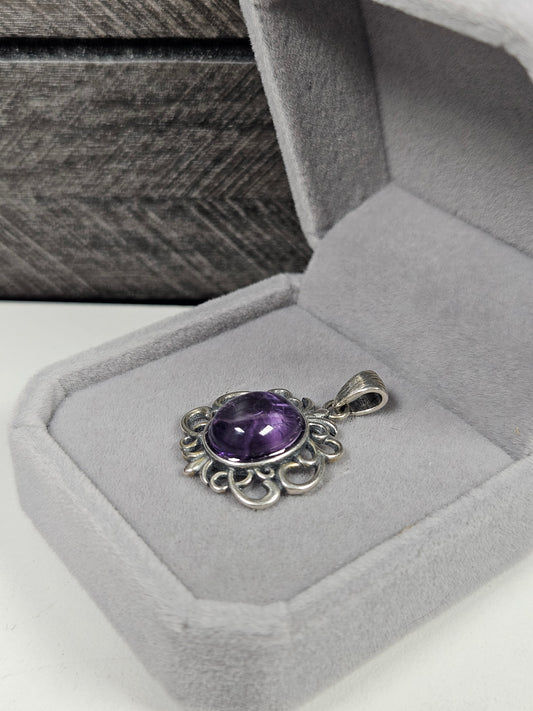 Amethist s925(zilver) kettinghanger nr73