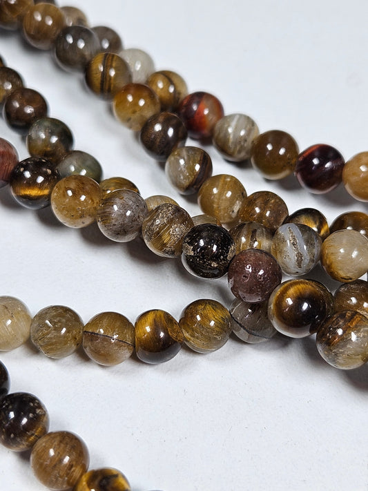 Tijgeroog kralenstreng 6mm