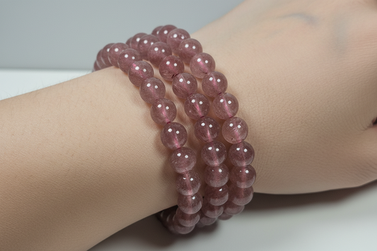 Aardbeienkwarts armband 10mm